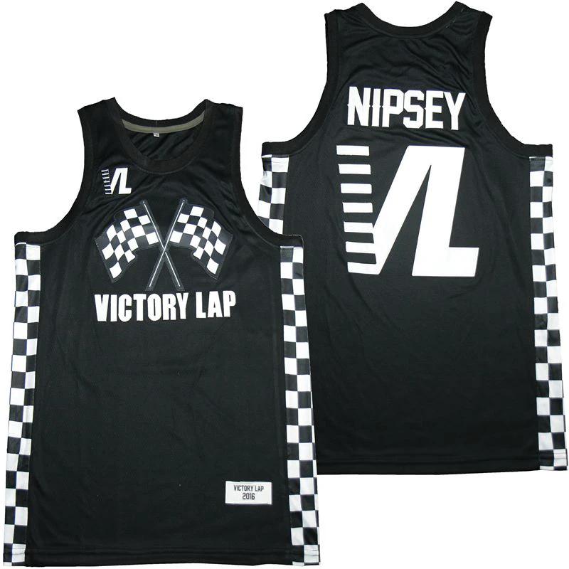 Victory Lap Nipsey Movie Basketball Jersey Black by My store basketball