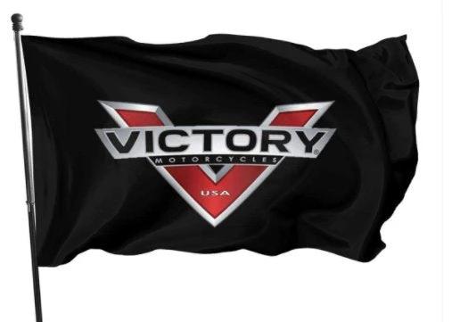 Victory Motorcycle Flag 3X5 Ft Polyester Banner USA 90x150cm by flagsjustdoit