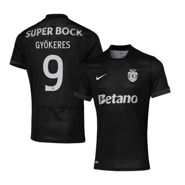 Viktor Gyökeres 9 Sporting CP 2025-26 Away Match Jersey – Black by Soccer Jersey
