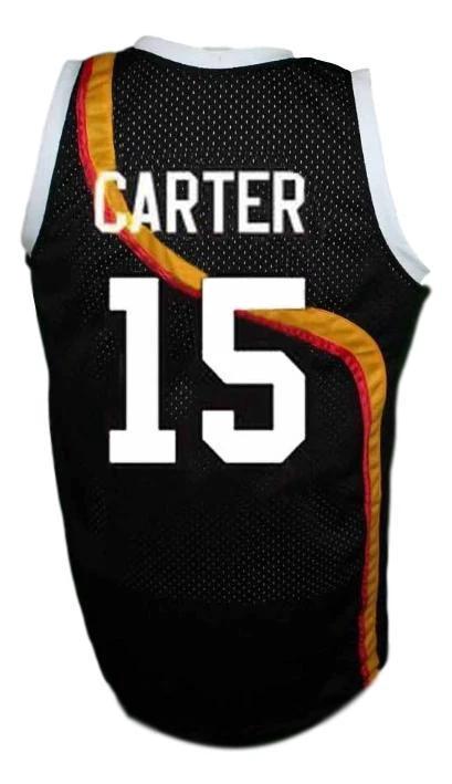 Vince Carter Jersey #15 Roswell Rayguns Basketball Sewn Black by My store basketball