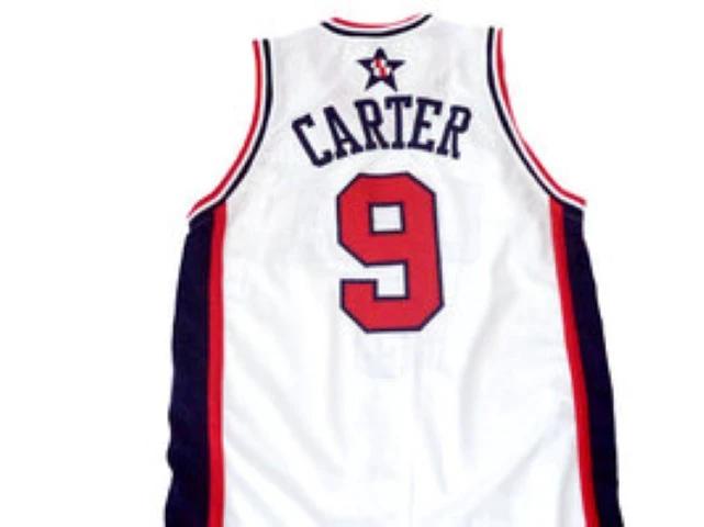 Vince Carter Jersey #9 Team USA BasketBall White by My store basketball