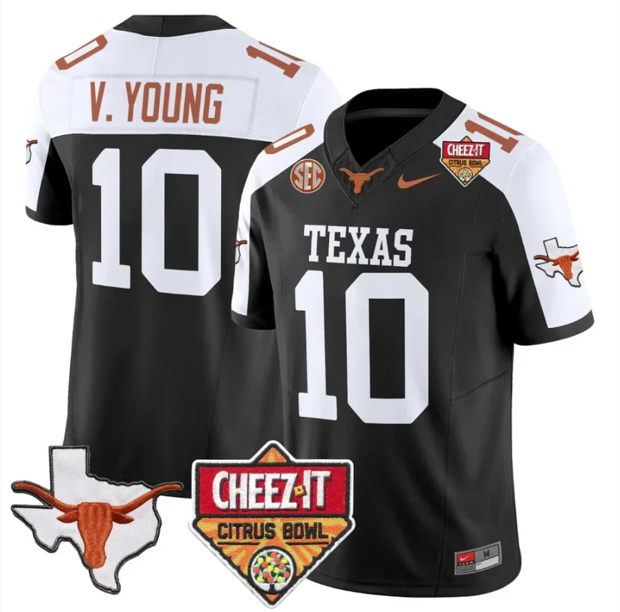 Vince Young Jersey #10 Texas Longhorns 2025 State Map Citrus Bowl by My Store NCAA Football Jerseys