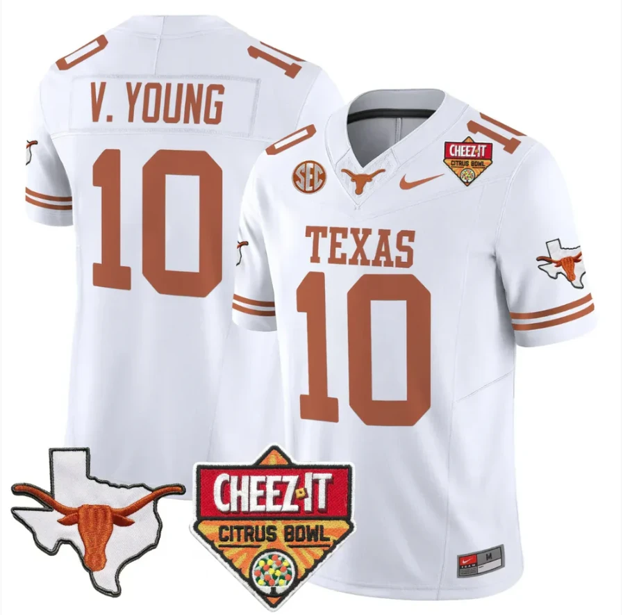 Vince Young Jersey #10 Texas Longhorns 2025 State Map Citrus Bowl by My Store NCAA Football Jerseys
