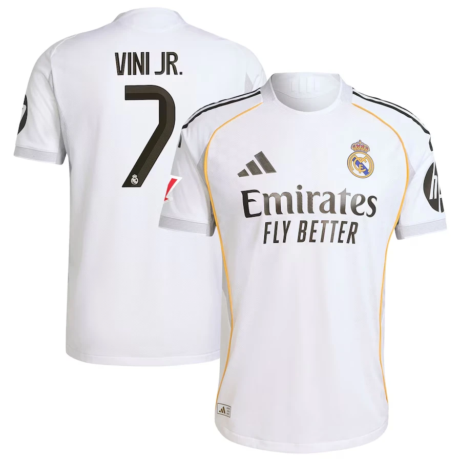 Vini .Jr 7 Real Madrid 2025-26 Home Jersey – White by Soccer Jersey