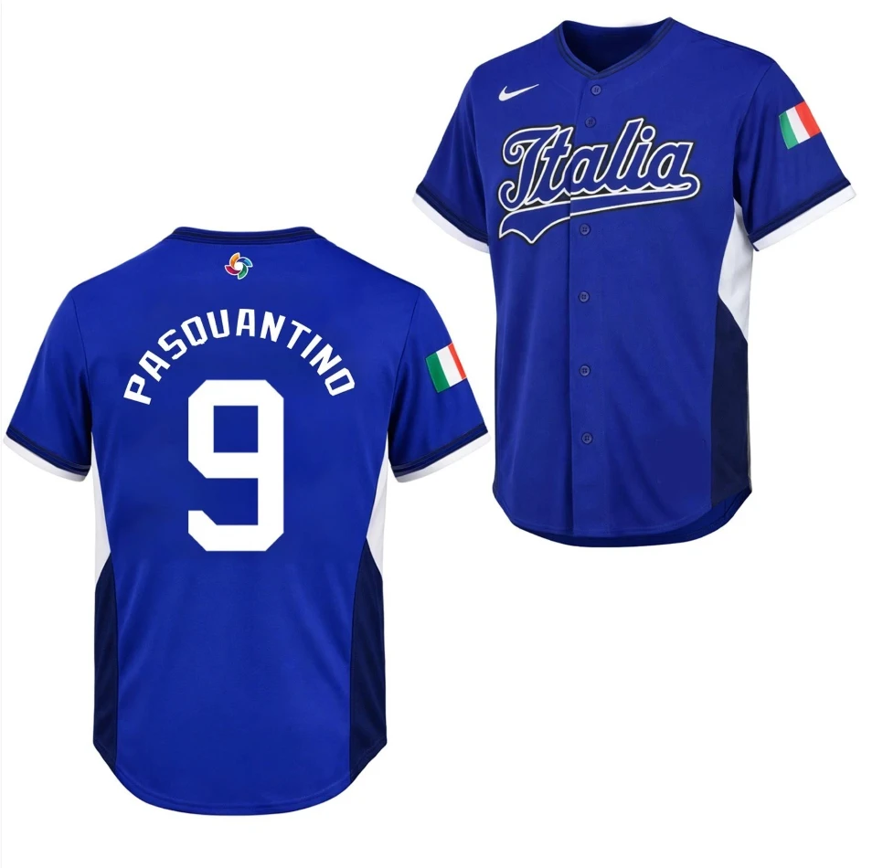 Vinnie Pasquantino Jersey #9 Italy Baseball 2026 World Baseball Classic Royal by My Store