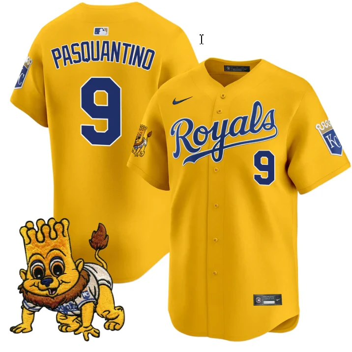 Vinnie Pasquantino Jersey #9 Kansas City Royals Sluggerrr Patch Vapor Premier Limited Stitched by My Store