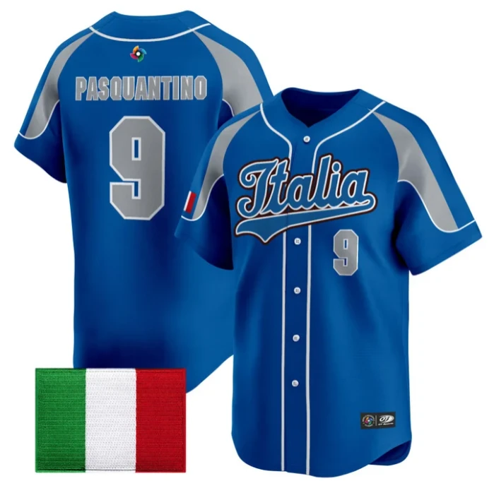 Vinnie Pasquantino Jersey #9 Team Italy 2026 World Baseball Stitched by My Store