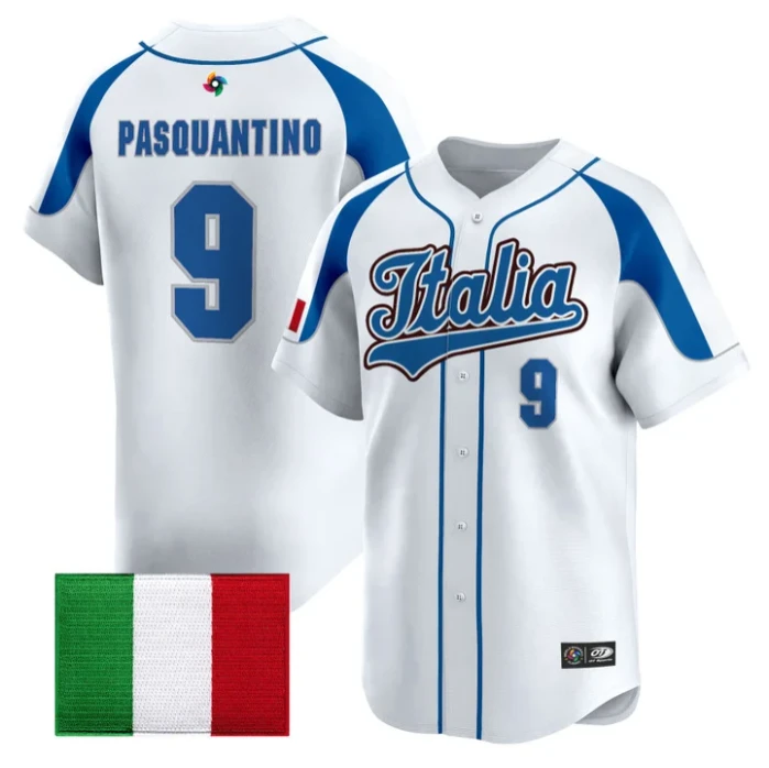 Vinnie Pasquantino Jersey #9 Team Italy 2026 World Baseball Stitched by My Store