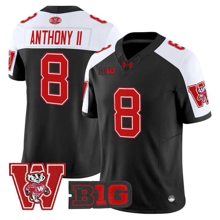 Vinny Anthony II Jersey #8 Wisconsin Badgers Throwback Stitched by My Store NCAA Football Jerseys