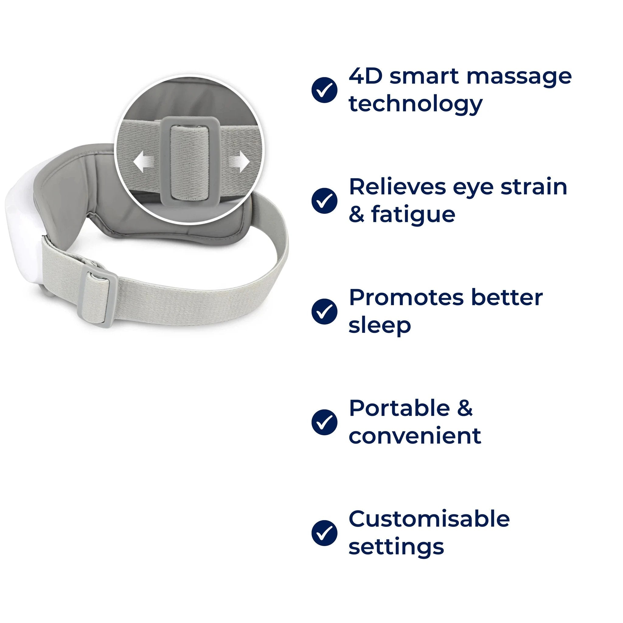 Vistella | 4D Smart Eye Massager - Air Pressure - Vibration - Heat Therapy for Eye Strain Fatigue - Sleep Improvement Bowlift by Bowlift