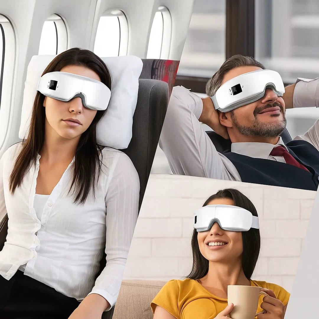 Vistella | 4D Smart Eye Massager - Air Pressure - Vibration - Heat Therapy for Eye Strain Fatigue - Sleep Improvement Bowlift by Bowlift
