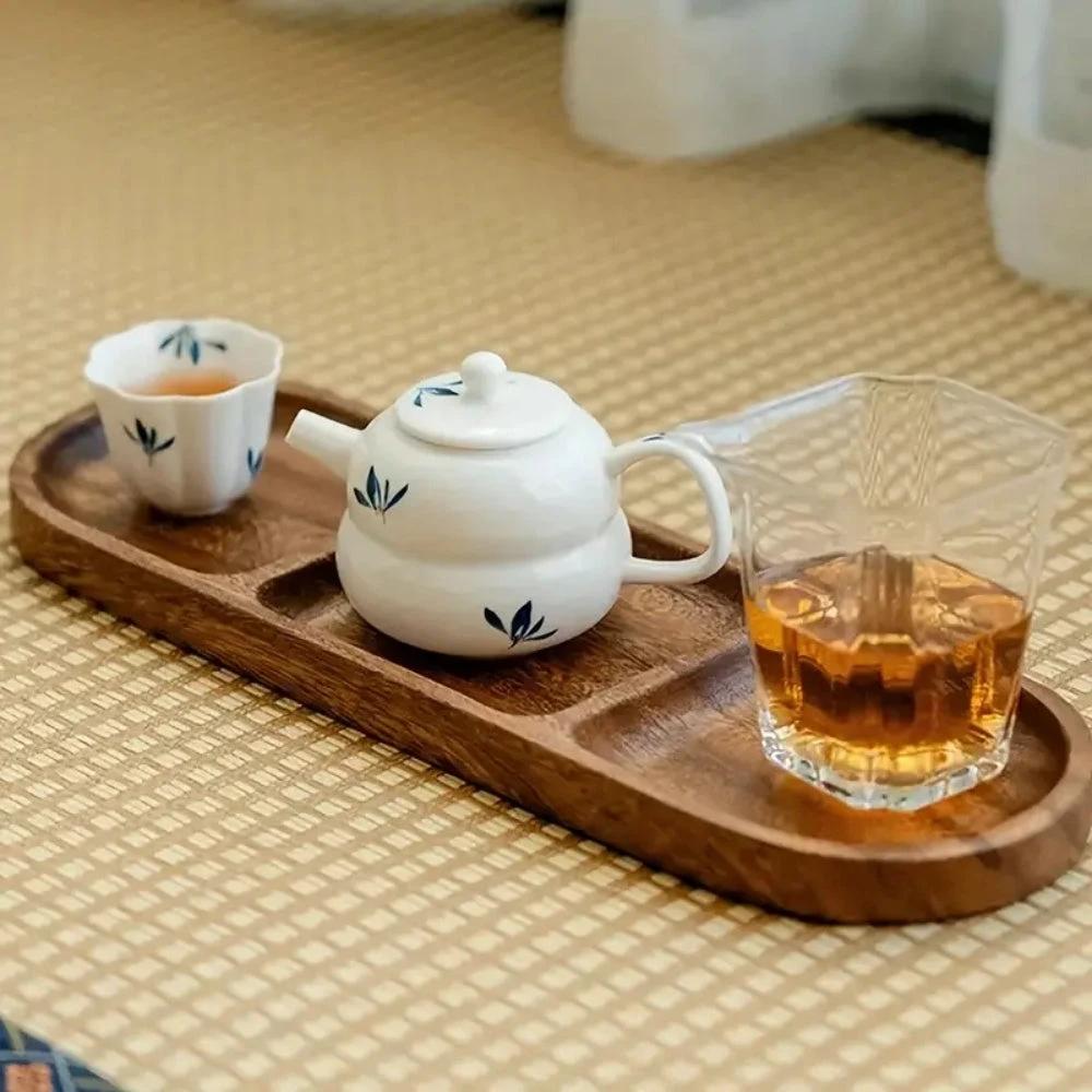 Vivid Wooden Compartment Serving Tray by Casa & Beyond