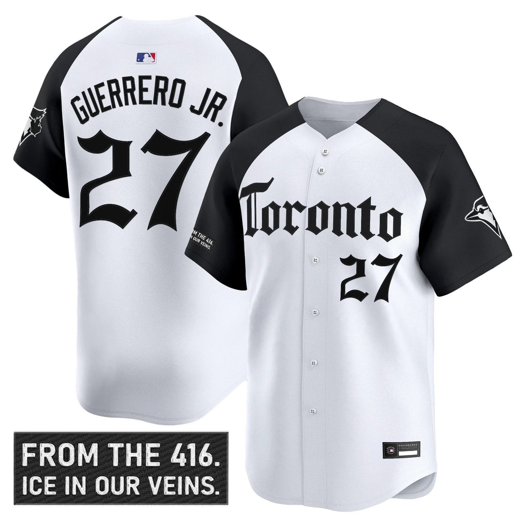 Vladimir Guerrero Jr Jersey #27 Toronto Blue Jays Gothic North Alternate by My Store