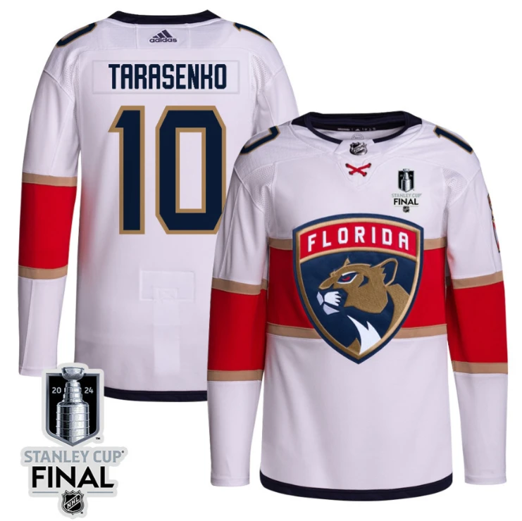 Vladimir Tarasenko 10 Florida Panthers 2024 STANLEY CUP Final Away Breakaway Jersey Men, White by Hockey David