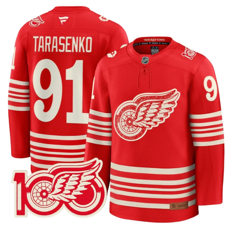 Vladimir Tarasenko Jersey #91 Detroit Red Wings Centennial Season Premium by Hockey David