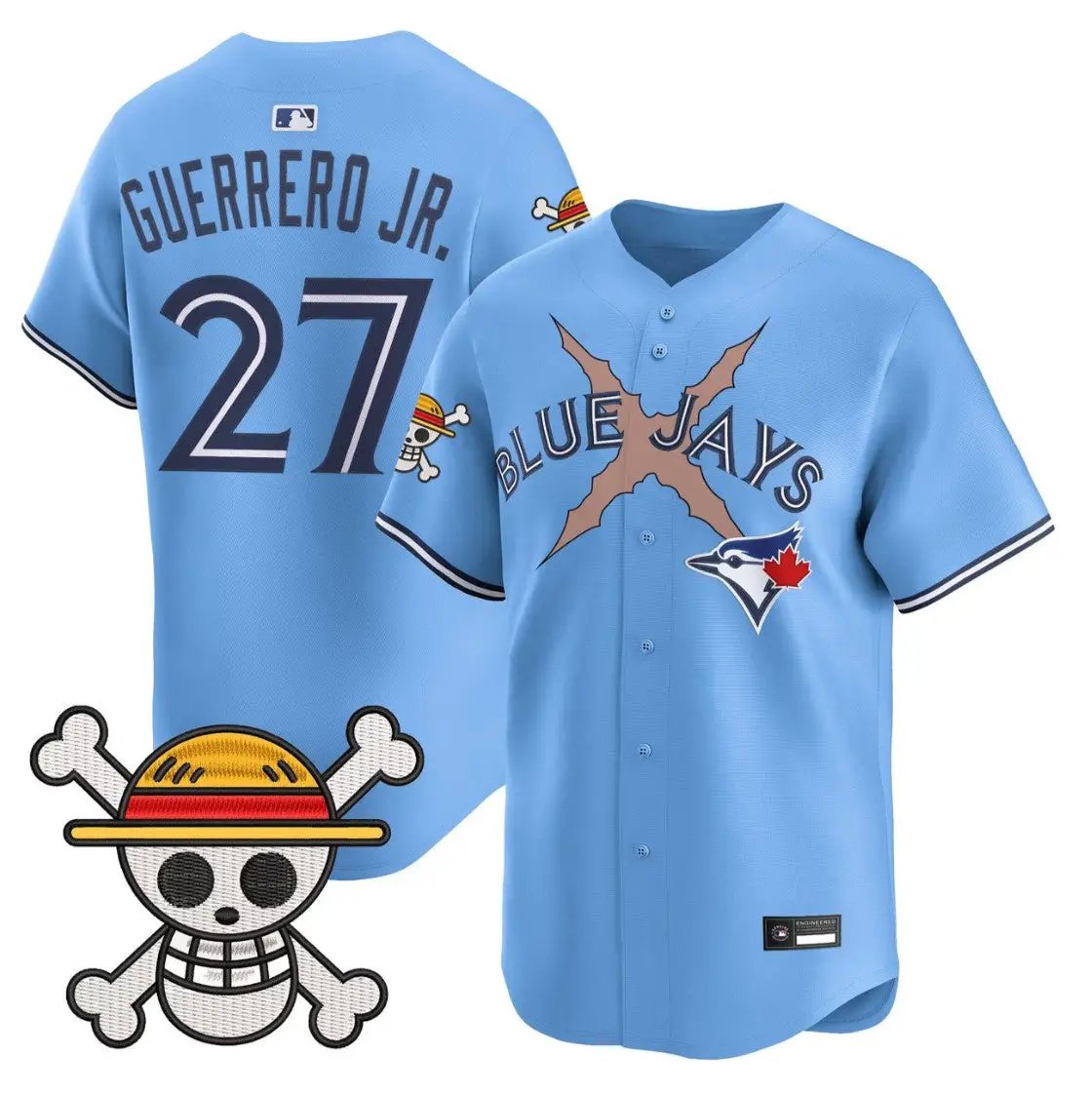 Zoro Jersey #2 Blue Jays One Piece Vapor Premier Limited Premier Stitched by My Store