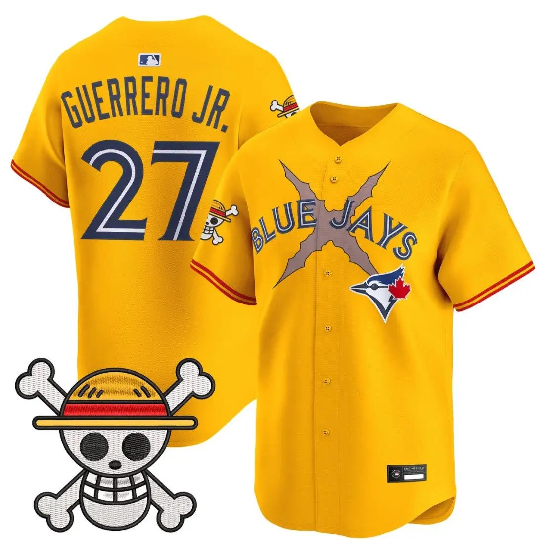 Vladimir Guerrero Jr Jersey #27 Blue Jays One Piece Premier Stitched by My Store