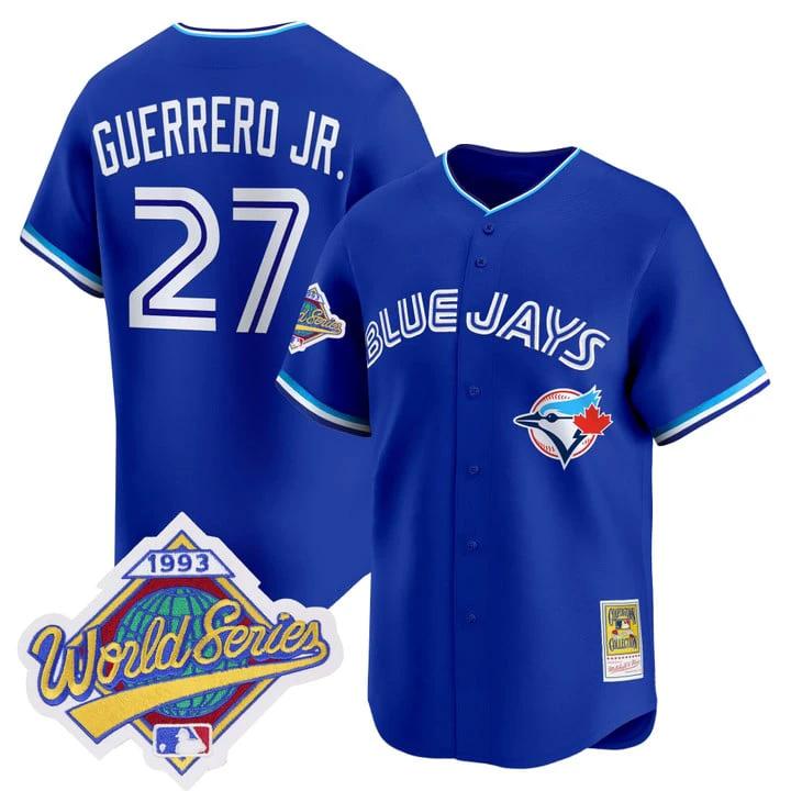 Vladimir Guerrero Jr Jersey #27 Toronto Blue Jays 1993 World Series Throwback by My Store