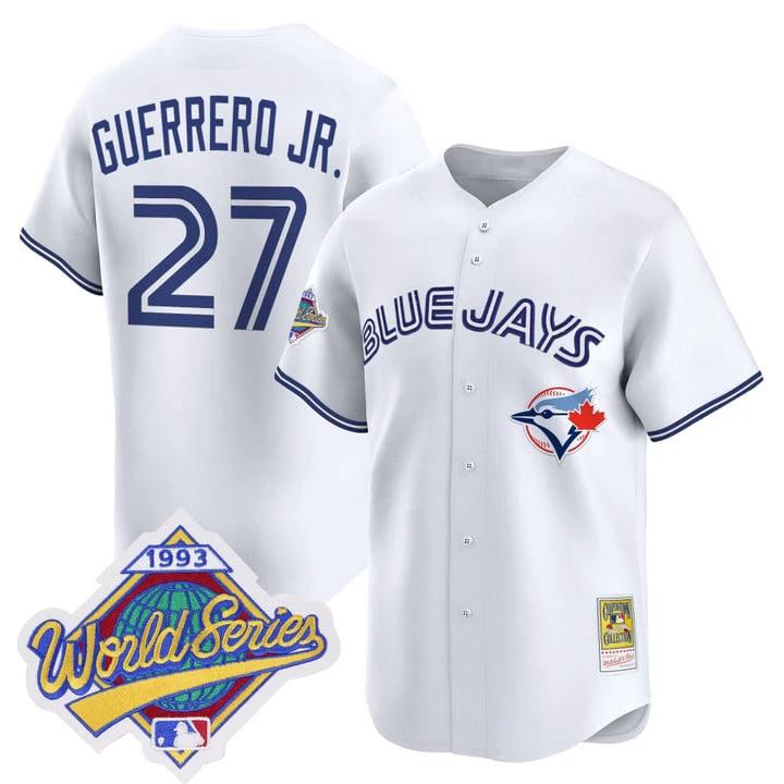 Vladimir Guerrero Jr Jersey #27 Toronto Blue Jays 1993 World Series Throwback by My Store