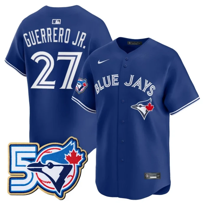 Vladimir Guerrero Jr Jersey #27 Toronto Blue Jays 50 Seasons Stitched by My Store