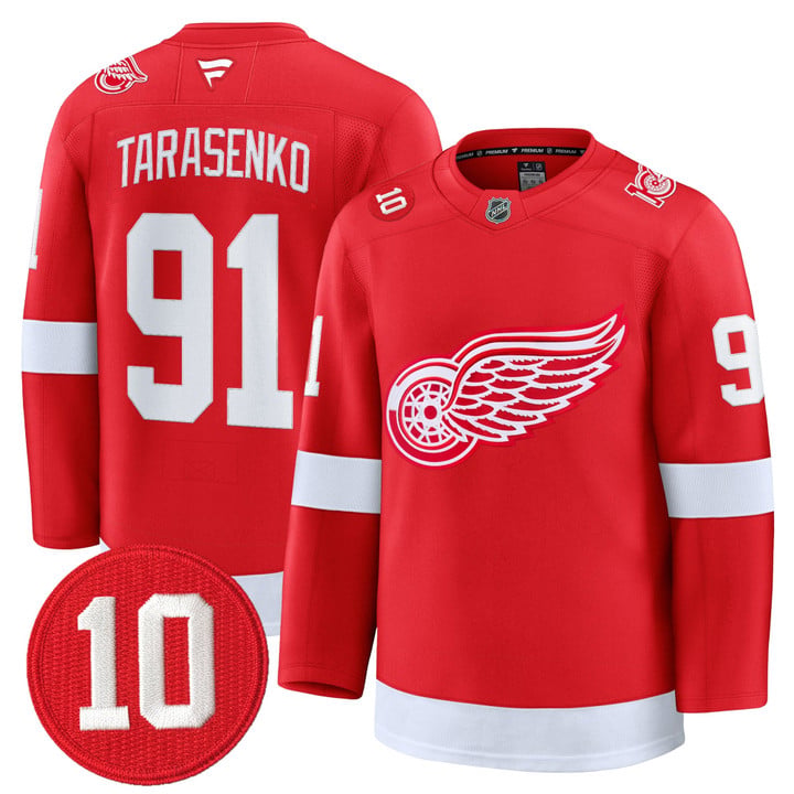 Vladimir Tarasenko Jersey #91 Detroit Red Wings #10 Alex Delvecchio Honoring Stitched by Hockey David