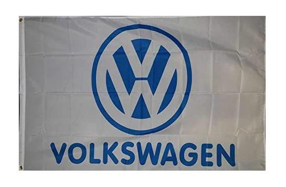 Volkswagen Vw Logo Car Flag 3X5 Ft Polyester Banner USA 90x150cm by flagsjustdoit