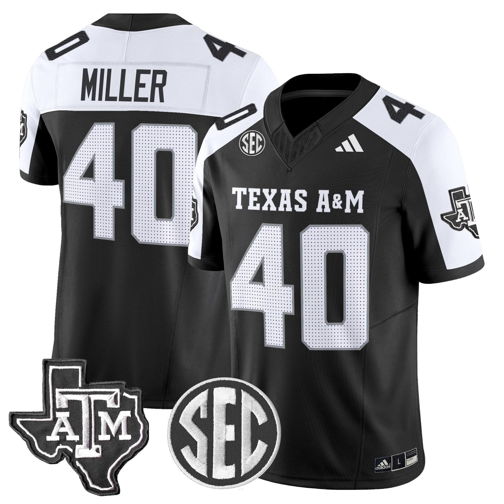 Von Miller Jersey #40 Texas A&M Aggies 2025 Vapor Stitched Black Alternate by NCAA Football Jersey