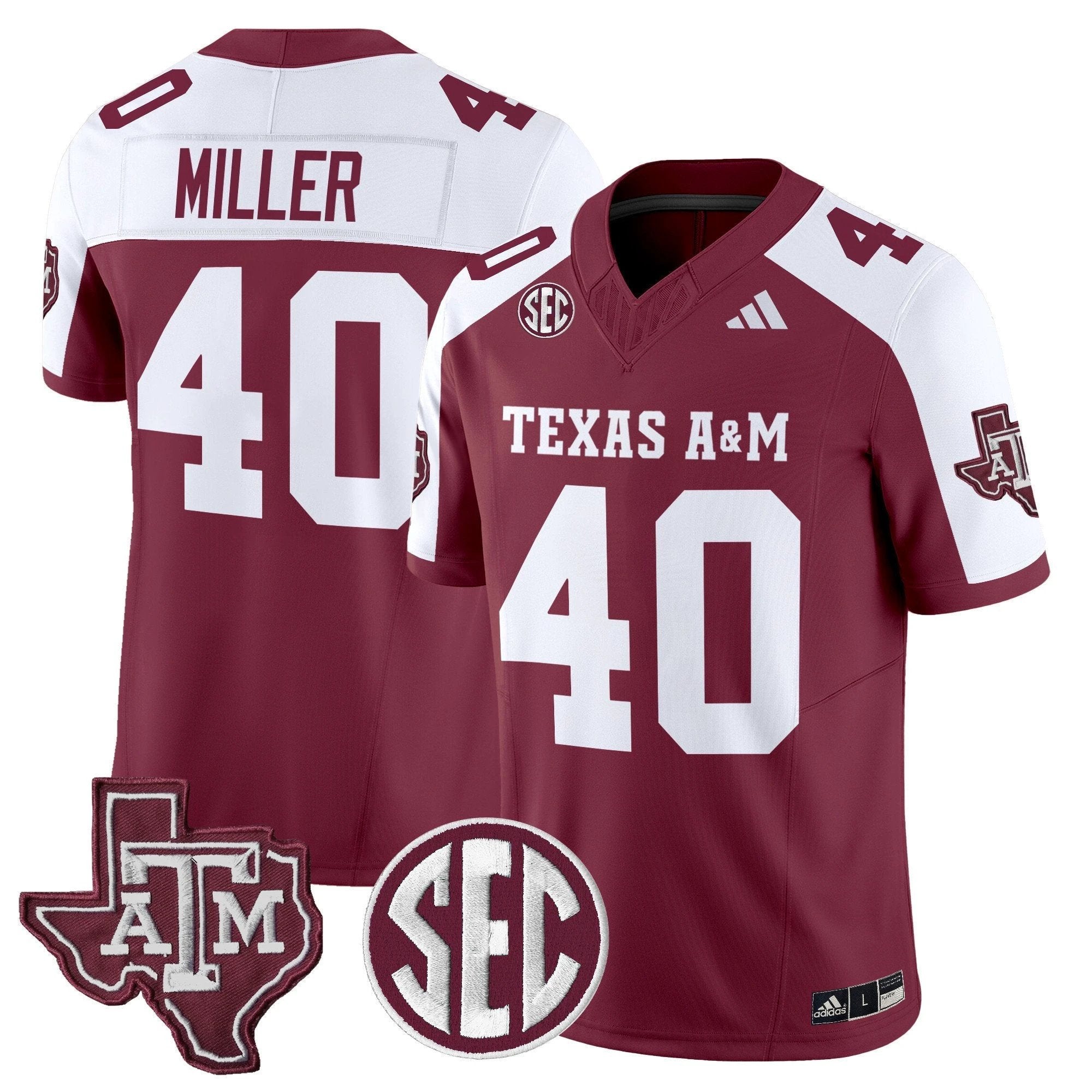 Von Miller Jersey #40 Texas A&M Aggies 2025 Vapor Stitched Maroon Alternate by NCAA Football Jersey