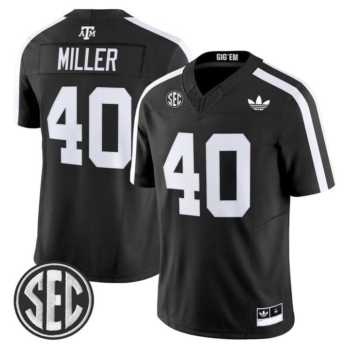 Von Miller Jersey #40 Texas A&M Aggies 2025 Vapor V2 Stitched Black by NCAA Football Jersey