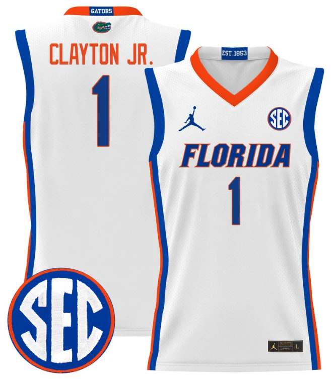 Walter Clayton Jr Jersey #15 Florida Gators 2024 Lightweight Basketball White by My store basketball