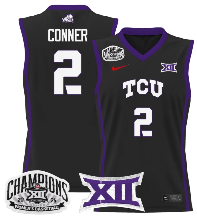 Women's Madison Conner Jersey #2 TCU Horned Frogs 2025 Champions Black by My store basketball