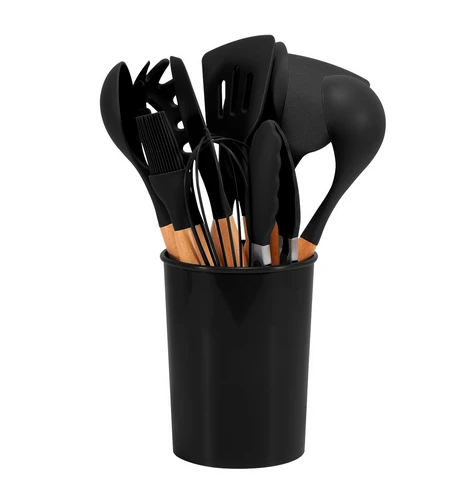 Silicone Cooking Utensils Set by Casa & Beyond