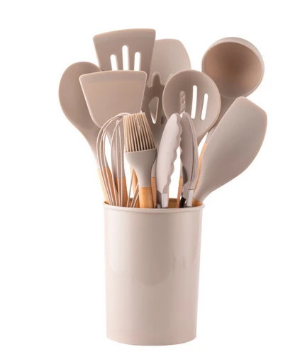 Silicone Cooking Utensils Set by Casa & Beyond