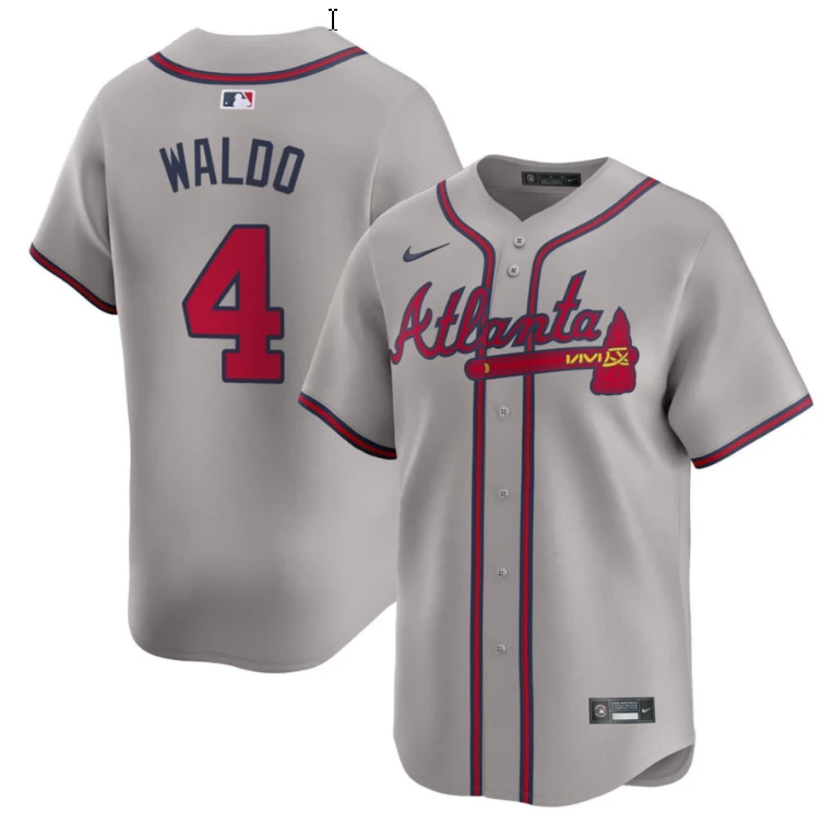 WALDO #4 Atlanta Braves Road Gray Jersey - All Stitched by My Store