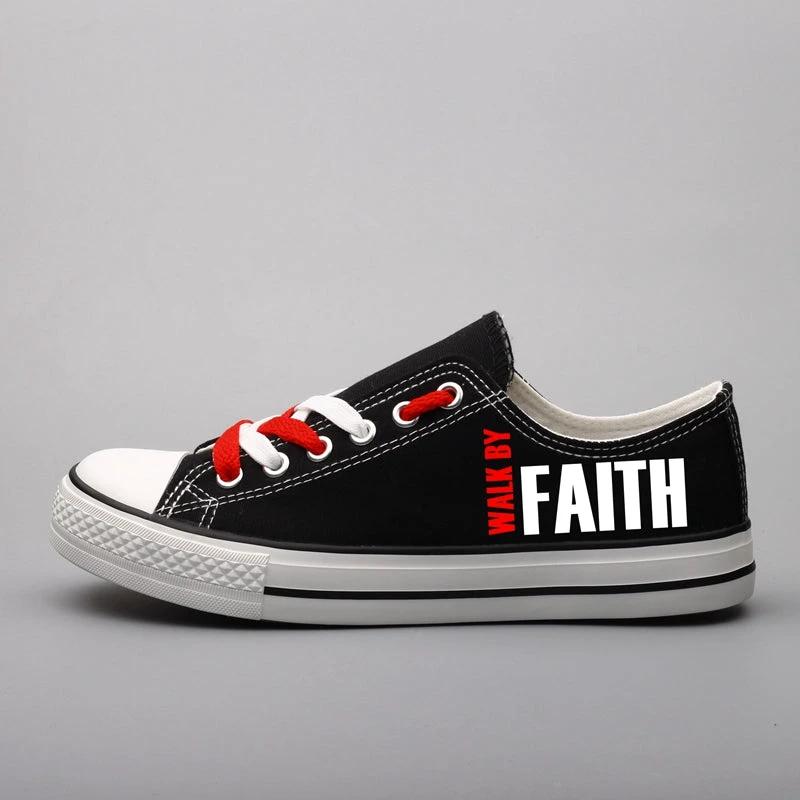 WALK BY FAITH Low Top Canvas Sport Sneakers Shoes For Men Women Fans by Crocs