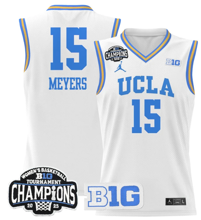 Women's Ann Meyers Jersey #15 UCLA Bruins 2025 Champions Basketball White by My store basketball