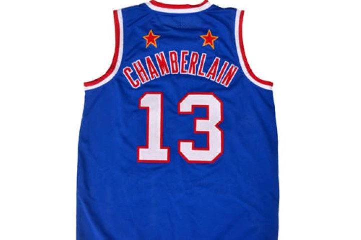 Wilt Chamberlain Jersey #13 Harlem Globetrotters Basketball Blue by My store basketball