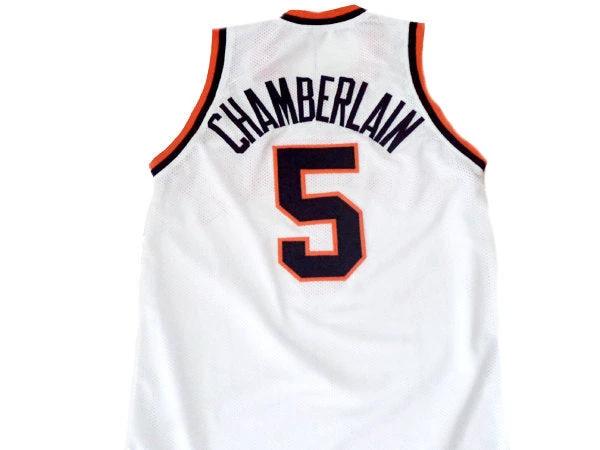 Wilt Chamberlain Jersey #5 Overbrook High School Basketball White by My store basketball