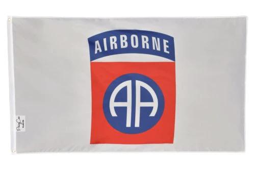 WHITE 82nd Airborne Flag Polyester 3x5 FT Banner Grommets Man Cave Garage Army by flagsjustdoit