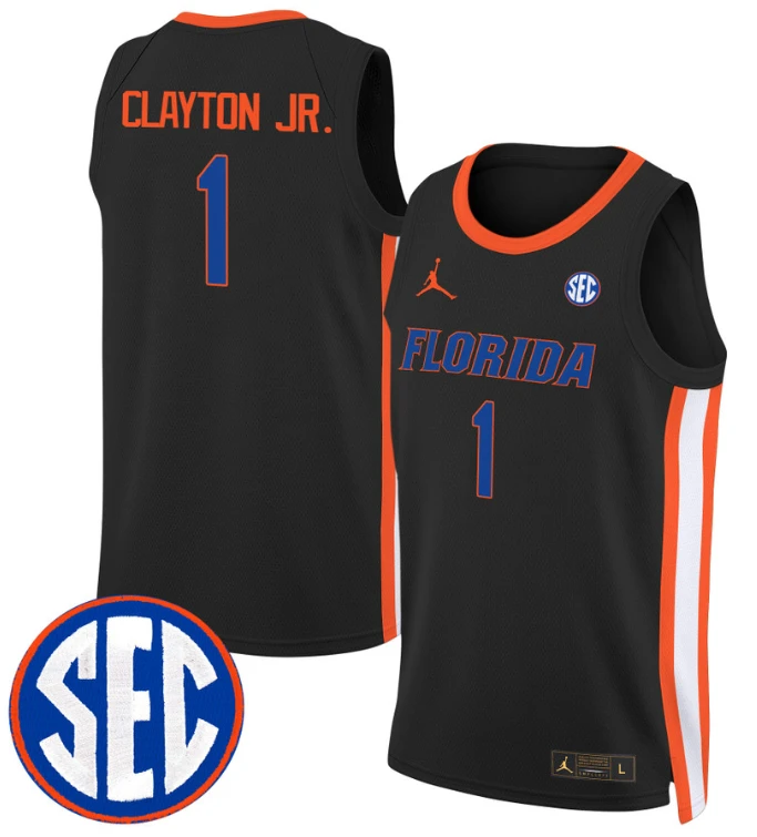 Walter Clayton Jr Jersey #1 Florida Gators Swingman Basketball Stitched Black by My store basketball