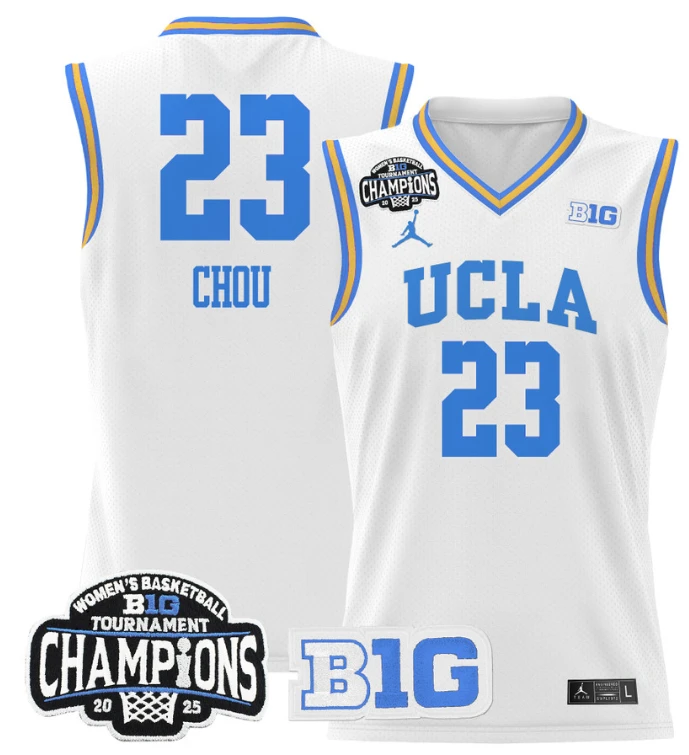 Women's Natalie Chou Jersey #23 UCLA Bruins 2025 Champions Basketball White by My store basketball