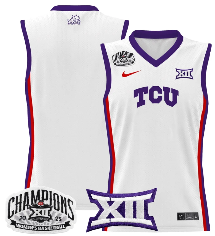 Women's Team Jersey TCU Horned Frogs 2025 Champions Lightweight White by My store basketball