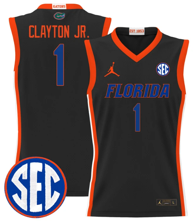 Walter Clayton Jr Jersey #15 Florida Gators 2024 Lightweight Basketball Black by My store basketball