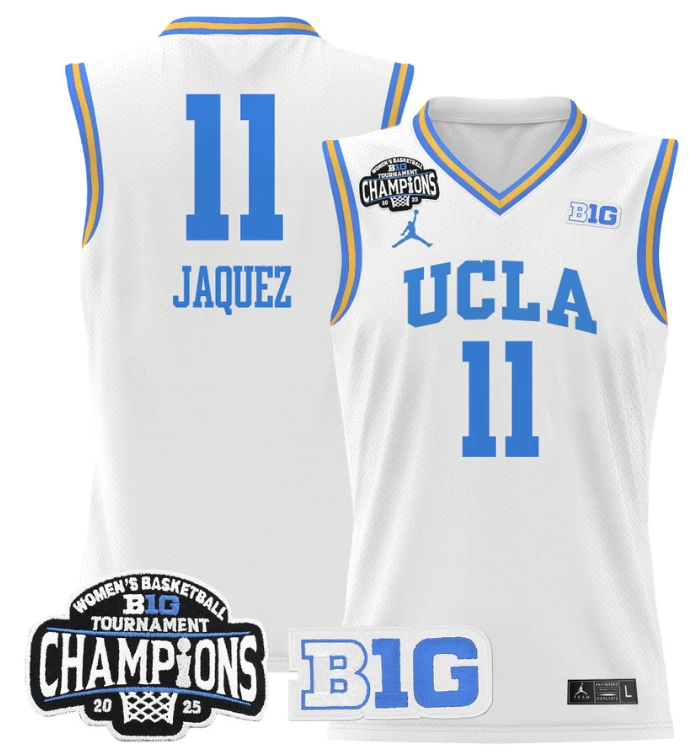 Women's Gabriela Jaquez Jersey #11 UCLA Bruins 2025 Champions Basketball White by My store basketball