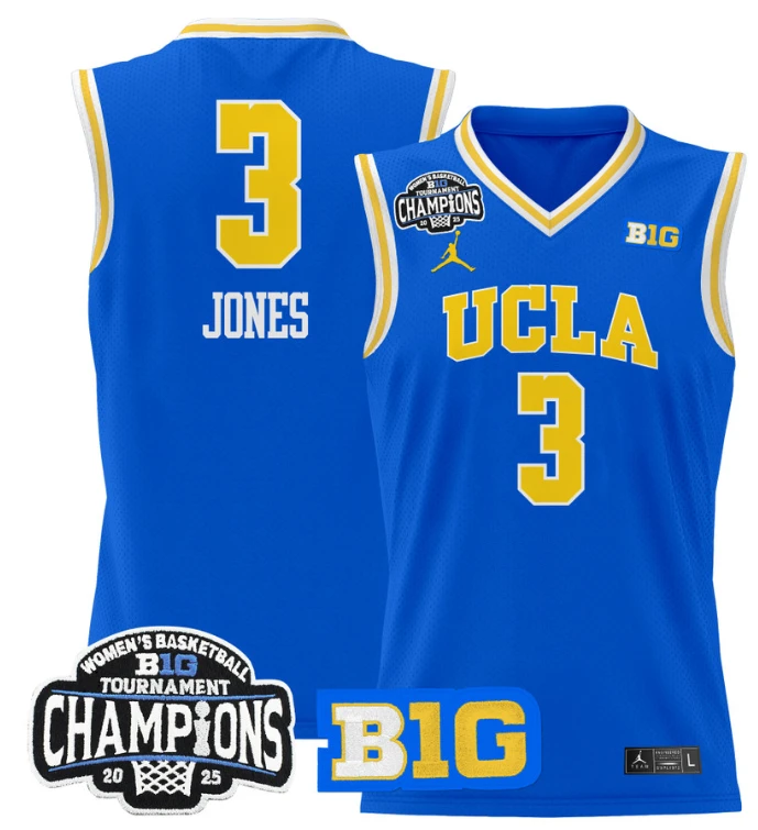 Women's Londynn Jones Jersey #3 UCLA Bruins 2025 Champions Basketball Royal by My store basketball