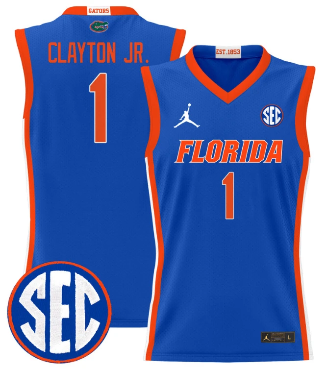 Walter Clayton Jr Jersey #15 Florida Gators 2024 Lightweight Basketball Royal by My store basketball