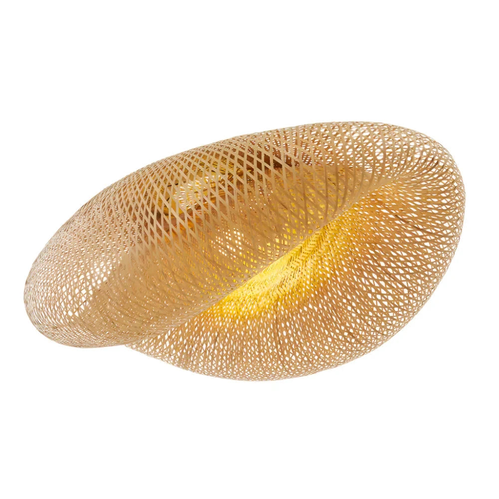 ZenGlow Handwoven Bamboo Pendant Light Bowlift by Bowlift