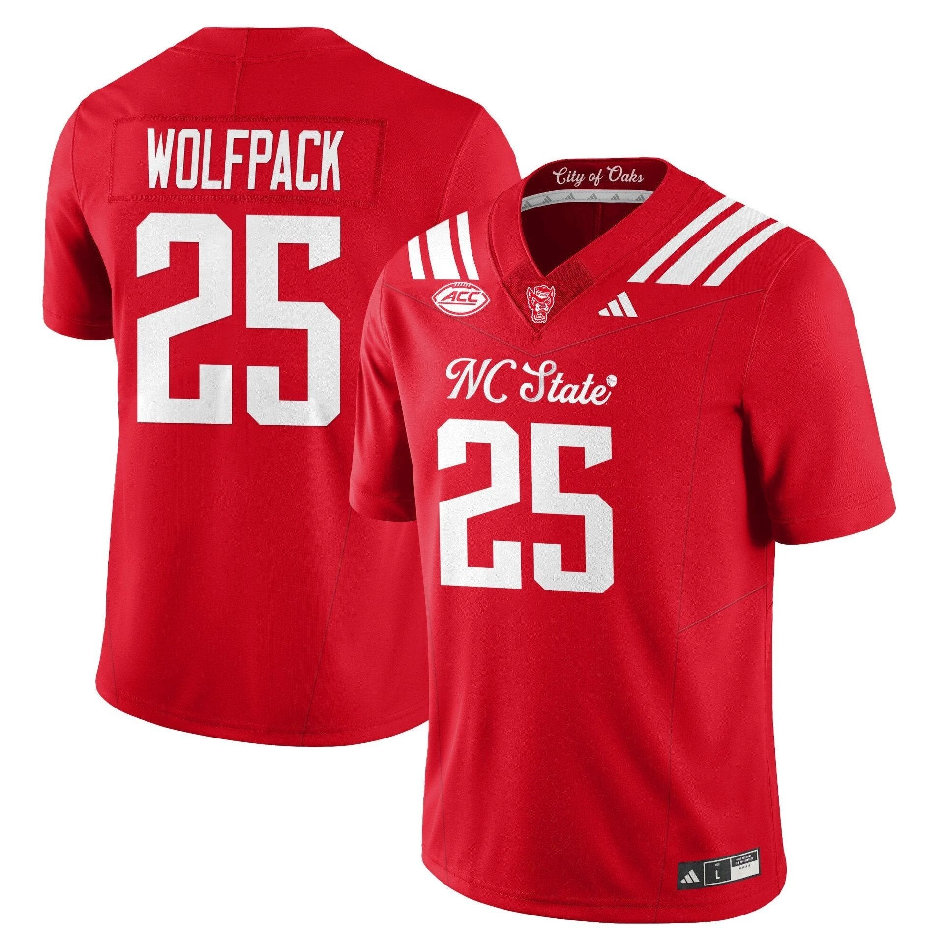 Wolfpack Jersey #25 State Wolfpack City of Oaks Vapor Limited Stitched Red by My Store NCAA Football Jerseys