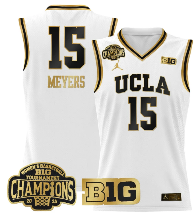 Women's Ann Meyers Jersey #15 UCLA Bruins 2025 Champions Basketball White Gold by My store basketball
