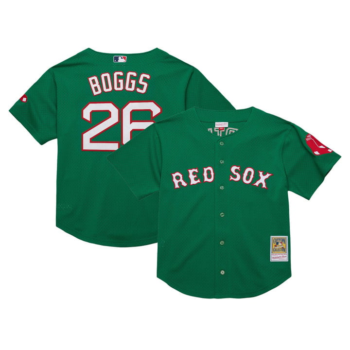 Wade Boggs Jersey #26 Boston Red Sox Throwback Cooperstown Stitched Green by Baseball Jerseys 7